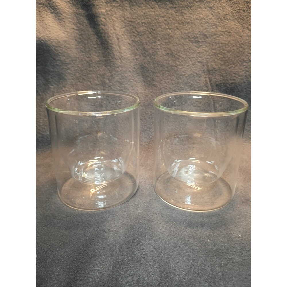 Set of 2 Yield Double Wall Borosilicate Glasses 6oz Insulated Coffee Tea Cups - Picture 9 of 13
